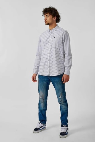 Chemise regular en coton biologique - Blanc
