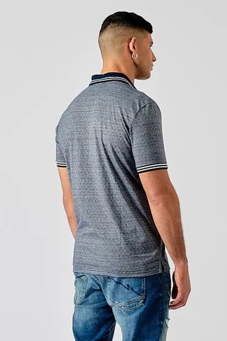 Polo Brann - Bleu marine chiné et gris