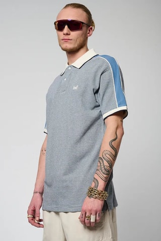 Polo regular en coton biologique - Bleu
