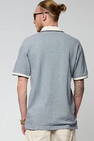 Polo regular en coton biologique - Bleu