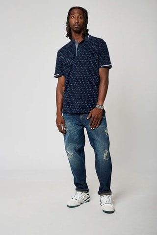 Polo en coton biologique - Bleu marine