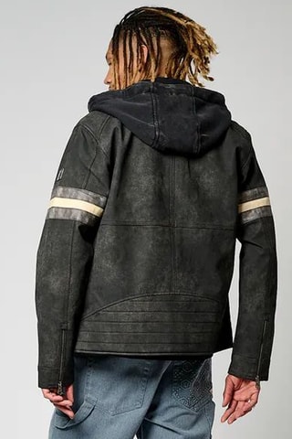 Blouson réversible à capuche - Noir