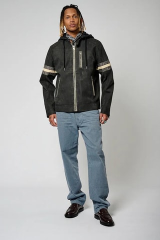 Blouson réversible à capuche - Noir