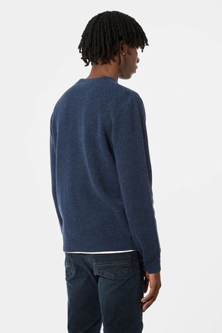 Pull en mérinos Sadak - Bleu pétrole