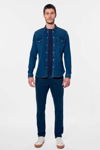 Pantalon slim Paris Bleu marine