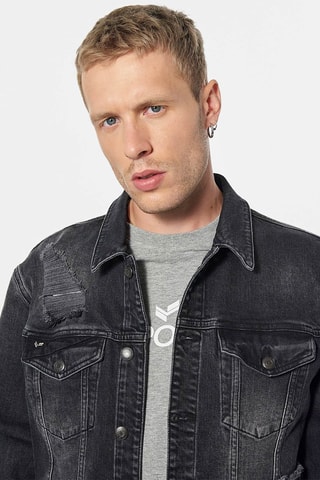 Veste en jean Rage - Noir