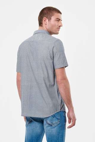 Chemise en coton biologique Mael - Bleu marine