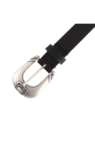 Ceinture en croûte de cuir Dokku - Noir