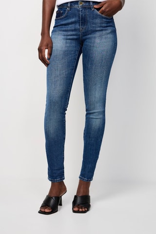 Jean taille haute - Bleu pétrole