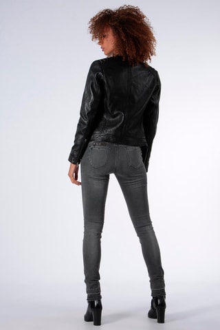 Veste en cuir Gabri Noir