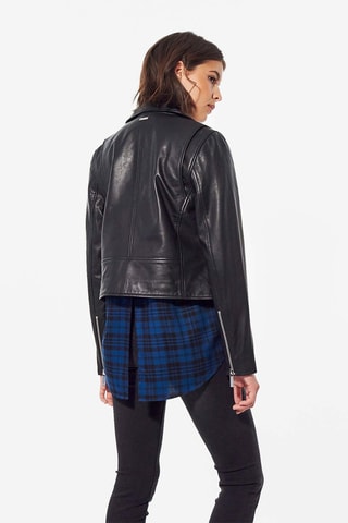 Veste en cuir Diye Noir
