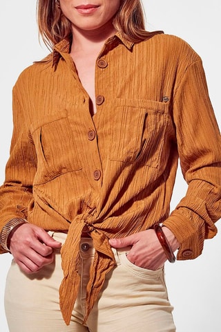 Chemise nouée Joren Camel