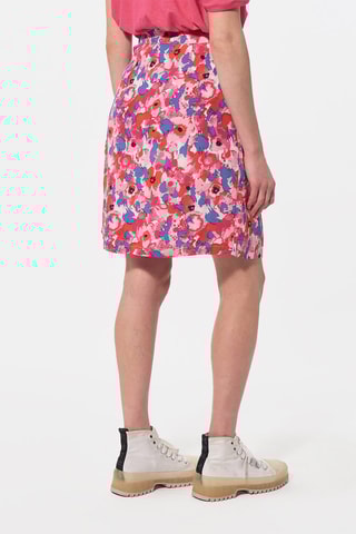 Jupe droite taille haute Bella - Rose
