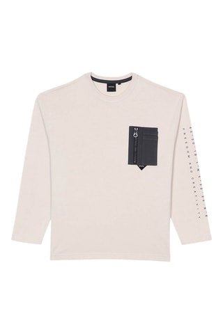 T-shirt en coton biologique Edge - Ecru