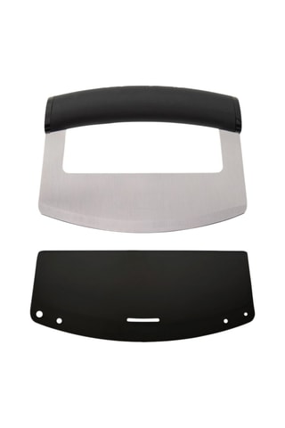 Couteau mezzaluna en acier inoxydable