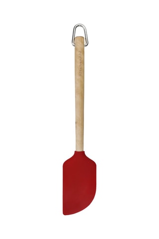 Spatule grattoir en silicone, bois de bouleau et acier inoxydable