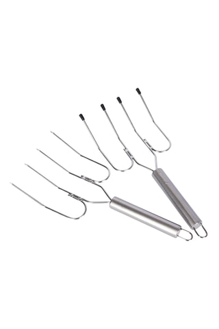 2 fourchettes à viandes en acier inoxydable - 24 cm