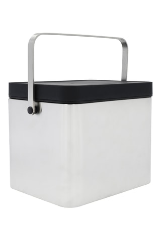Poubelle de compostage en acier inoxydable - 16 x 16 x 21 cm