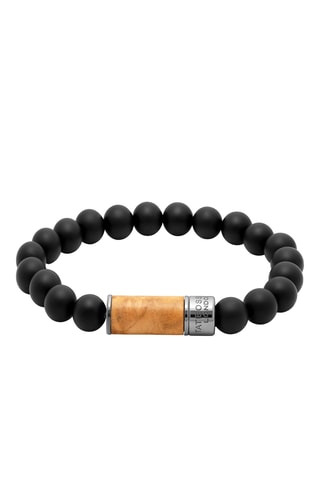 Bracelet - Argent, agates et bois d’olivier