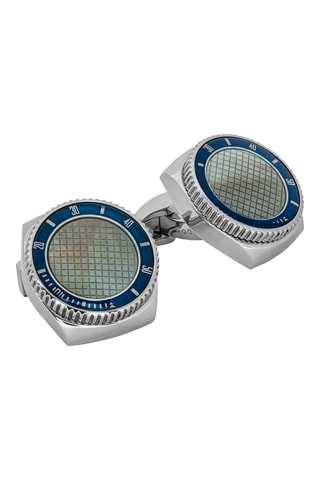 Boutons de manchette - Nacre - Bleu