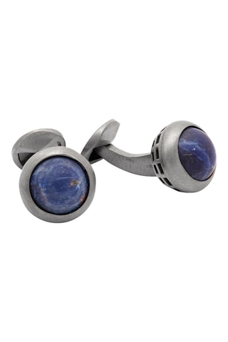 Boutons de manchette - Argent et sodalites - Bleu