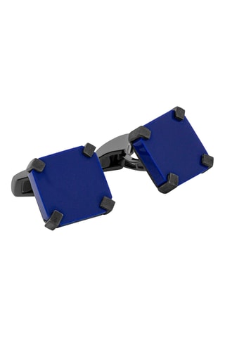 Boutons de manchette - Argent et lapis-lazuli - Bleu