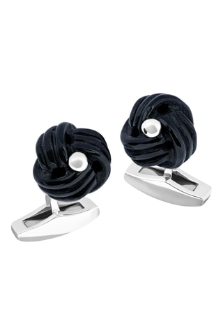 Boutons de manchette - Argent et onyx - Noir