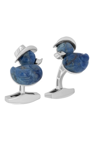 Boutons de manchette - Argent et sodalites - Bleu