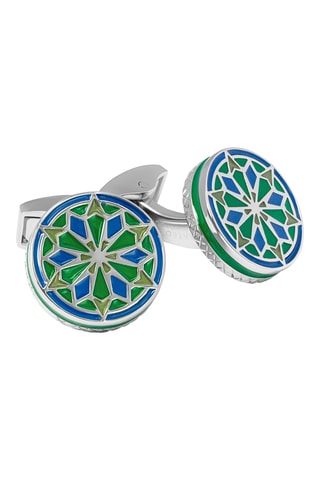 Boutons de manchette - Vert et bleu cobalt - Vert