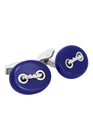 Boutons de manchette - Argent et lapis-lazuli - Bleu