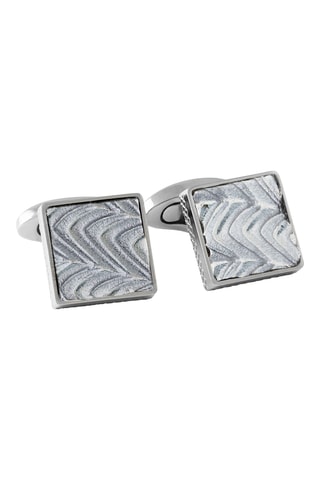 Boutons de manchettes - Cuir de veau - Gris