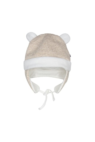 Bonnet aviateur à oreilles - Beige chiné