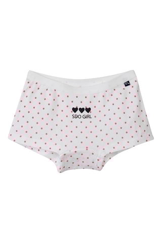 3 shortys Edina - Fuchsia, gris et blanc