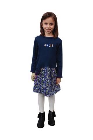Robe trompe-l’œil - Bleu marine