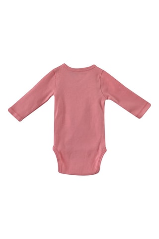 2 bodys en coton biologique Elenora - Rose et écru