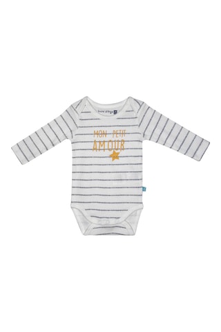 3 bodys en coton biologique - Bleu marine