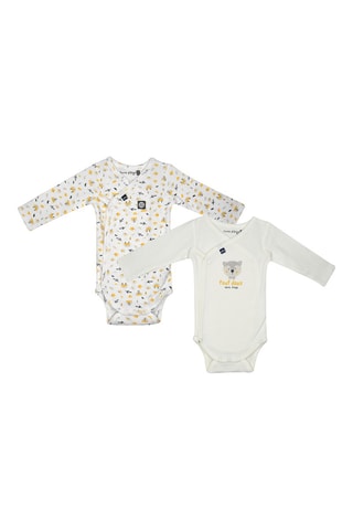2 bodys - Blanc et jaune