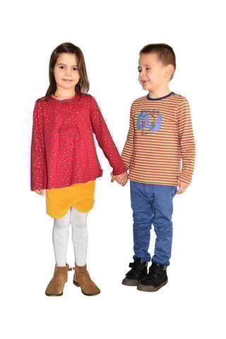 Blouse - Rouge et jaune