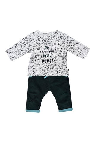 T-shirt et pantalon -  Vert et noir