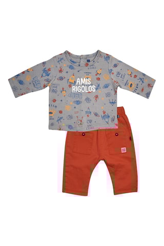 T-shirt et pantalon Ignace Orange et gris