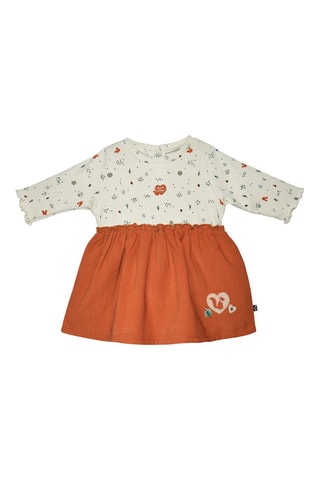 Robe et collant Isadora Caramel et blanc