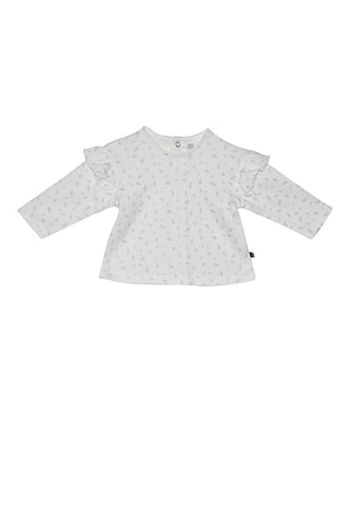 T-shirt et robe-salopette en jean - Ecru et bleu marine