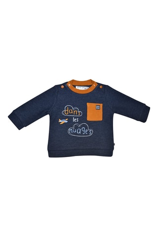 Sweat et pantalon Ilyes Bleu marine et moutarde
