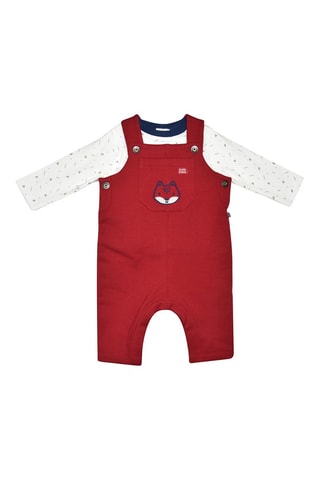T-shirt et salopette Jeoffrey Rouge