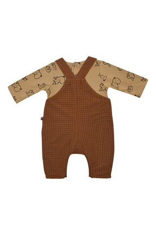 T-shirt et salopette Ivan Marron