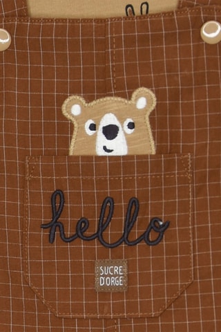 T-shirt et salopette Ivan Marron
