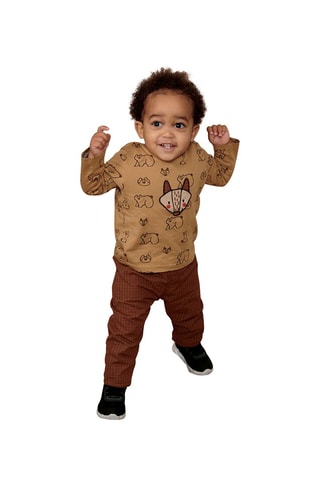 T-shirt et pantalon Ianis Taupe et marron