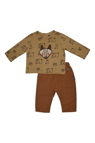 T-shirt et pantalon Ianis Taupe et marron