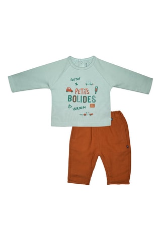 T-shirt et pantalon Iael Vert et terracotta