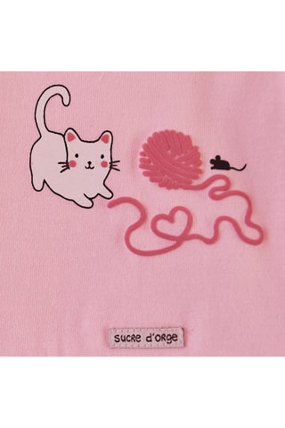 Tunique et legging en velours Dolly - Rose et écru